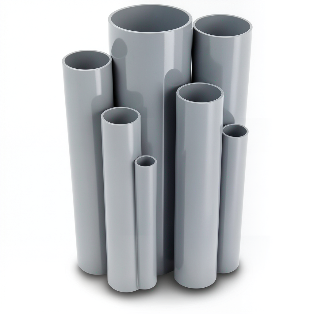 مواسير UPVC قطر خارجى 140.0 مم سمك 2.6 مم لون رمادي