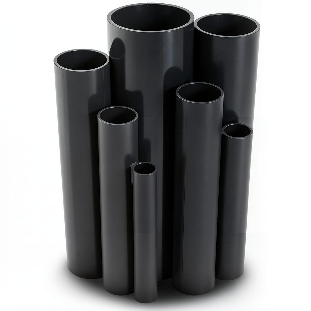 UPVC Pipes 5 Inch Outside Diameter 140.4 mm Thickness 3.1 mm Black