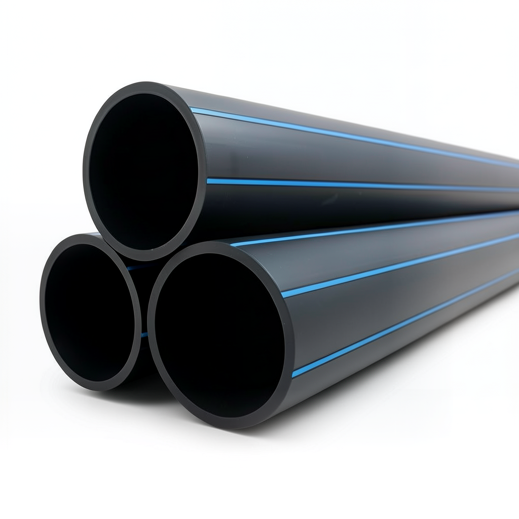 أنابيب HDPE PE 80 ضغط 10 بار قطر خارجي 450 مم سمك 33.1 مم أسود | نيبروبلاست