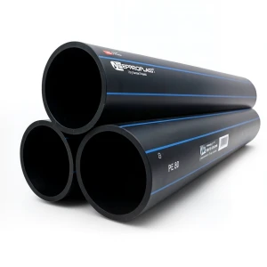 أنابيب HDPE PE 80 ضغط 10 بار قطر خارجي 560 مم سمك 41.2 مم لون أسود | نيبروبلاست