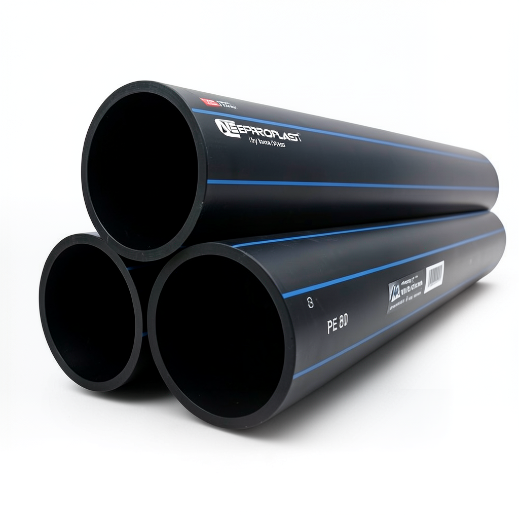 HDPE Pipes PE 80 Nominal Pressure 10 Bar Outside Diameter 560 mm Thickness 41.2 mm Black | NEPROPLAST