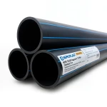HDPE Pipes PE 80 Pressure 10 Bar Diameter 630 mm Thickness 46.3 mm Black | NEPROPLAST