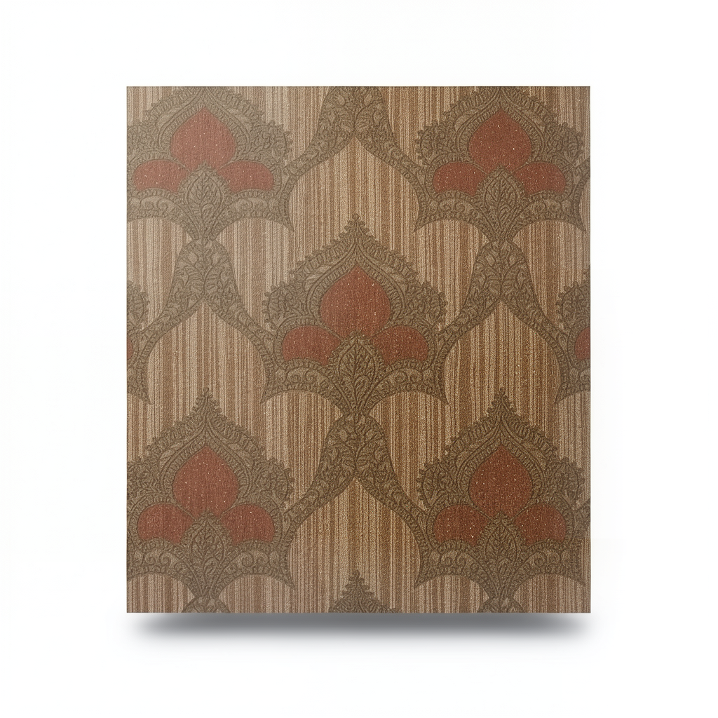 Italian Wallpaper 10m x 0.53m Brown Color, Model 6232