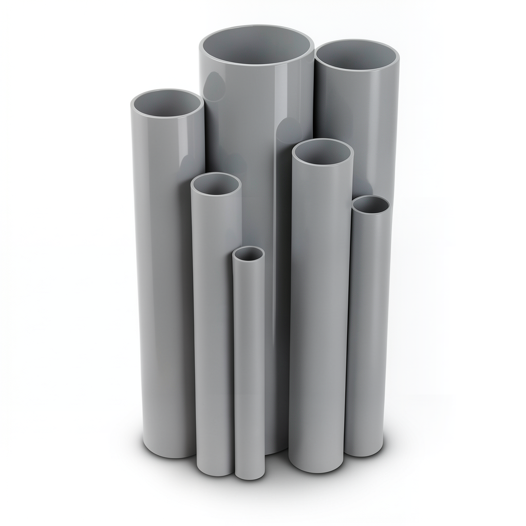 UPVC Pipes Outside Diameter 114.1 mm Thickness 2.3 mm Gray