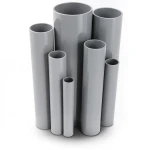 UPVC Pipes Nominal Pressure 15 Bar Outside Diameter 168.5 mm Thickness 12.5 mm Gray