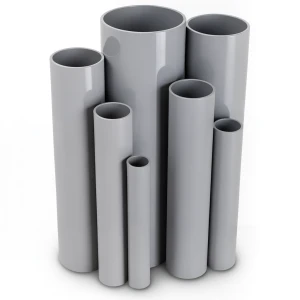UPVC Pipes 168.5 mm Outside Diameter 3.7 mm Thickness Gray