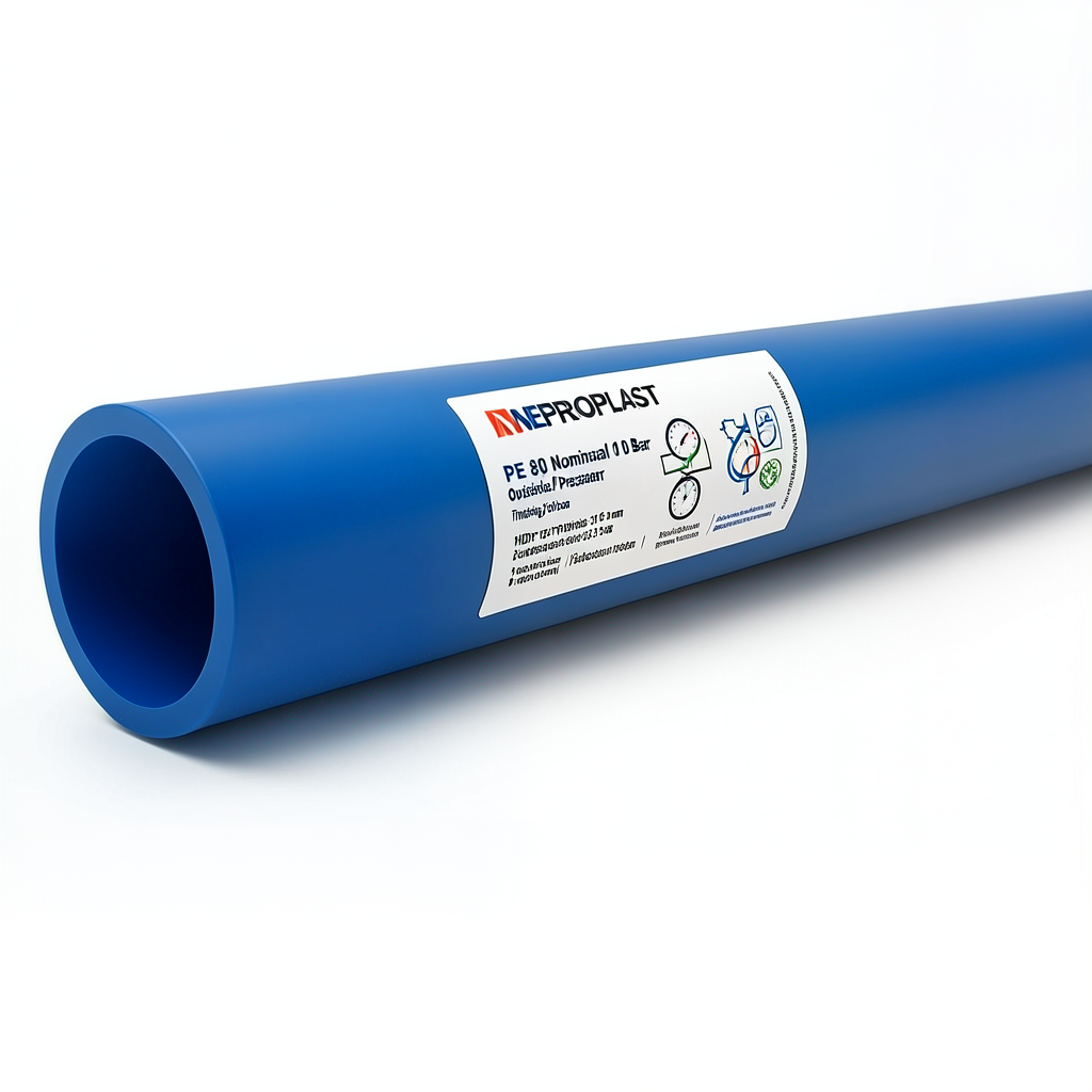 HDPE Pipes PE 80 Nominal Pressure 10 Bar Outside Diameter 315 mm Thickness 23.2 mm Blue | NEPROPLAST