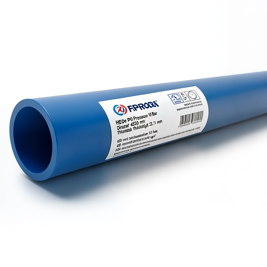 مواسير HDPE PE 80 ضغط 10 بار قطر 450 مم سمك 33.1 مم أزرق | نيبروبلاست