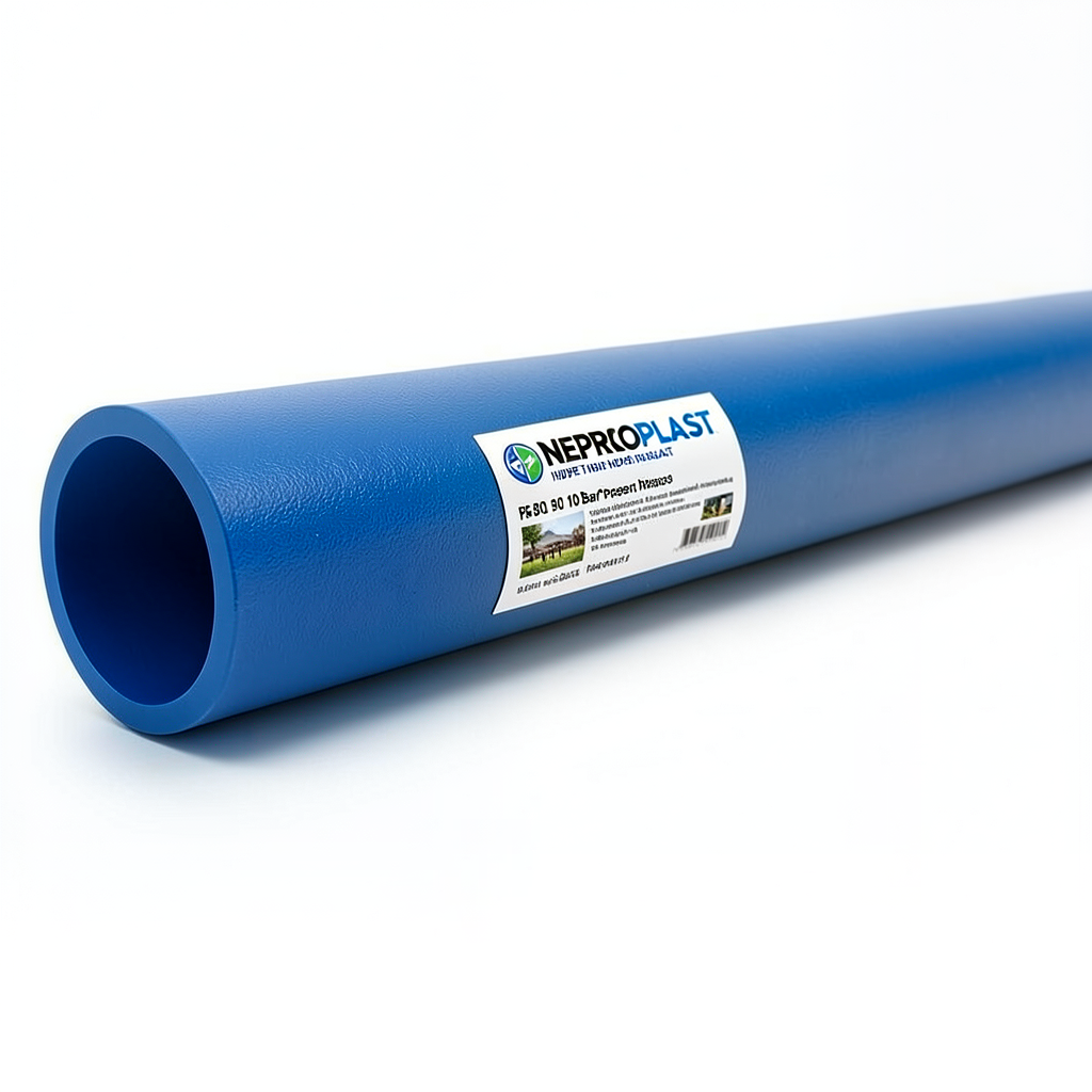 مواسير HDPE نيبروبلاست PE 80 ضغط 10 بار قطر 180 مم سمك 13.3 مم لون أزرق | نيبروبلاست