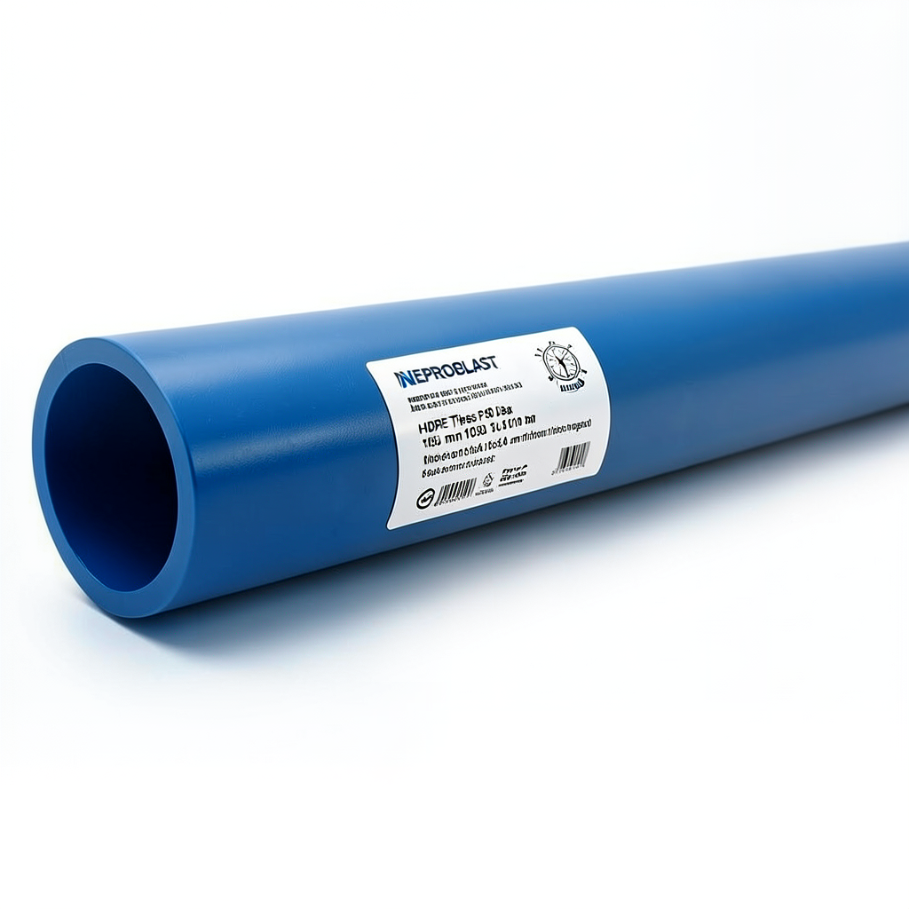 مواسير HDPE PE 80 ضغط 10 بار قطر خارجي 250 مم سمك 18.4 مم أزرق | نيبروبلاست