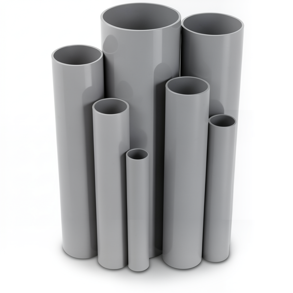 UPVC Pipes Nominal Pressure 6/20 Outside Diameter 50 mm Thickness 1.8 mm Gray