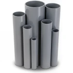 UPVC Pipes Nominal Pressure 6/20, 90 mm Outside Diameter, 2.7 mm Thickness, Gray