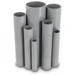 مواسير UPVC ضغط اسمي 12 بار قطر خارجي 218.8 مم سمك 10.3 مم لون رمادي