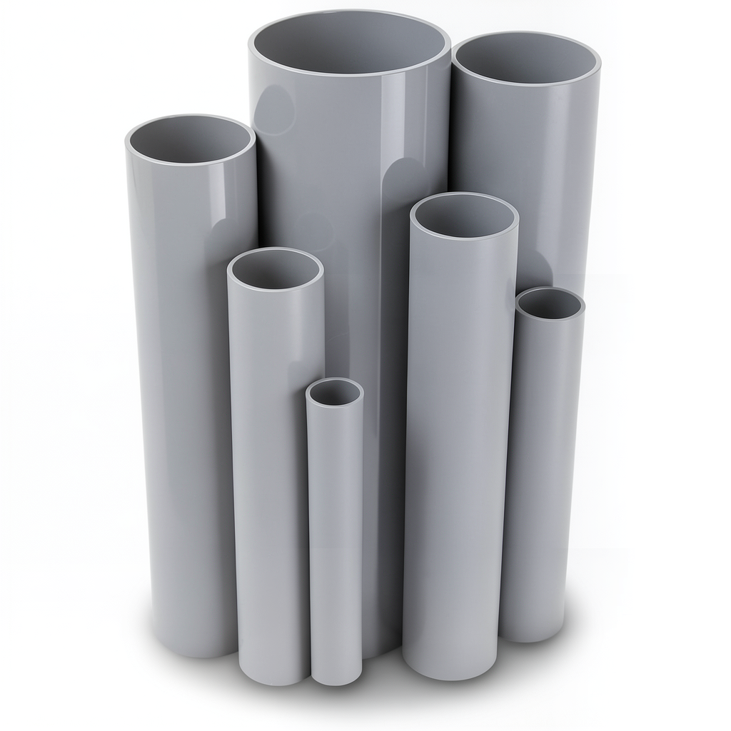 UPVC Pipes Pressure 6/20 Outside Diameter 140 mm Thickness 4.1 mm Gray