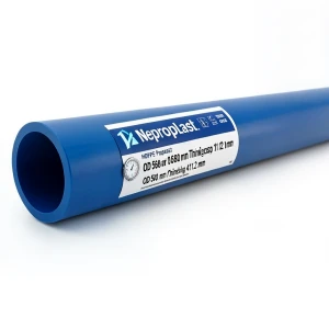 مواسير HDPE نيبروبلاست PE 80 ضغط 10 بار قطر خارجي 560 مم سمك 41.2 مم لون أزرق | نيبروبلاست