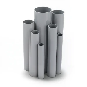 مواسير UPVC ضغط اسمي 6/20، قطر خارجي 90 مم، سمك 2.7 مم، رمادي