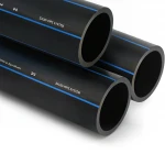 أنابيب HDPE السعودي PE 80 ضغط 5 بار قطر خارجي 400 مم سمك 15.3 مم لون اسود