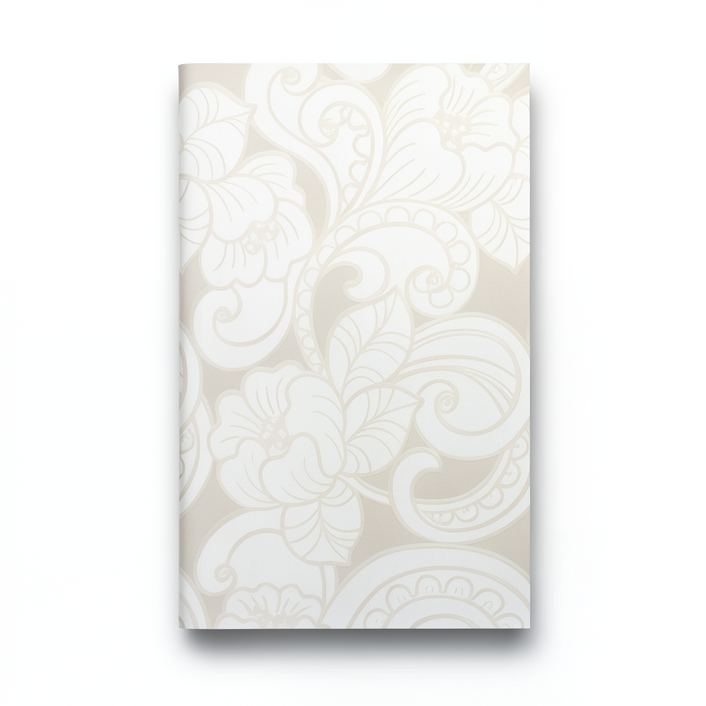 Italian Wall Covering 10m x 0.73m Pale Beige Floral Design