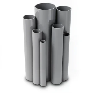 UPVC Pipes Outside Diameter 219.4 mm Thickness 3.7 mm Gray