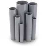 UPVC Pipes 12 Bar Pressure 219.4 mm Diameter 11.9 mm Thickness Gray