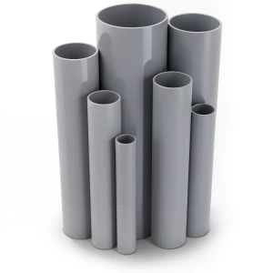 UPVC Pipes 12 Bar Pressure 219.4 mm Diameter 11.9 mm Thickness Gray