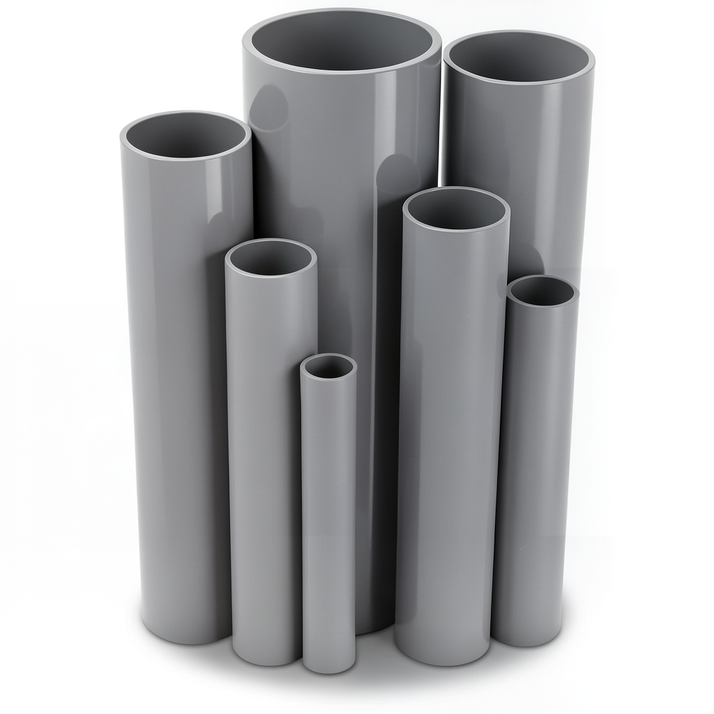 UPVC Pipes Nominal Pressure 6/20 Outside Diameter 110 mm Thickness 3.2 mm Gray