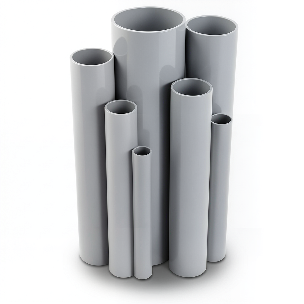UPVC Pipes Nominal Pressure 6/20 Outside Diameter 125 mm Thickness 3.7 mm Gray