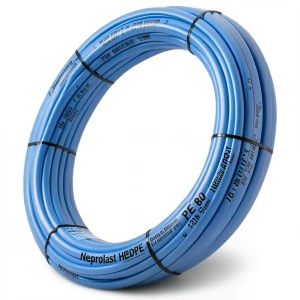 أنابيب HDPE نيبروبلاست PE 80 ضغط 6 بار قطر خارجي 125 مم سمك 5.7 مم لون ازرق | نيبروبلاست