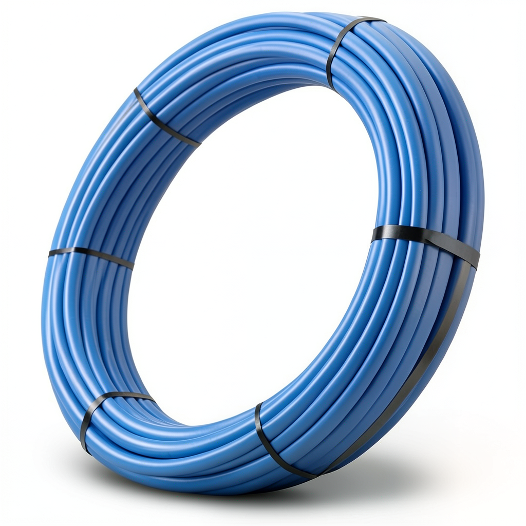 أنابيب HDPE PE 80 ضغط اسمي 10 بار قطر خارجي 63 مم سمك 4.7 مم أزرق | نيبروبلاست