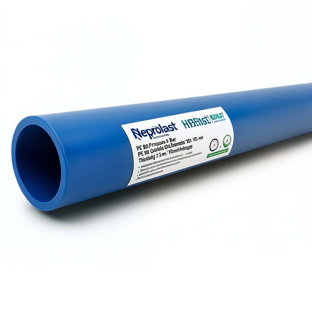 Neproplast HDPE Pipes PE 80 Pressure 6 Bar Outside Diameter 160 mm Thickness 7.3 mm Blue | NEPROPLAST