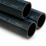 أنابيب HDPE السعودي PE 80 ضغط 8 بار قطر خارجي 355 مم سمك 21.1 مم لون اسود
