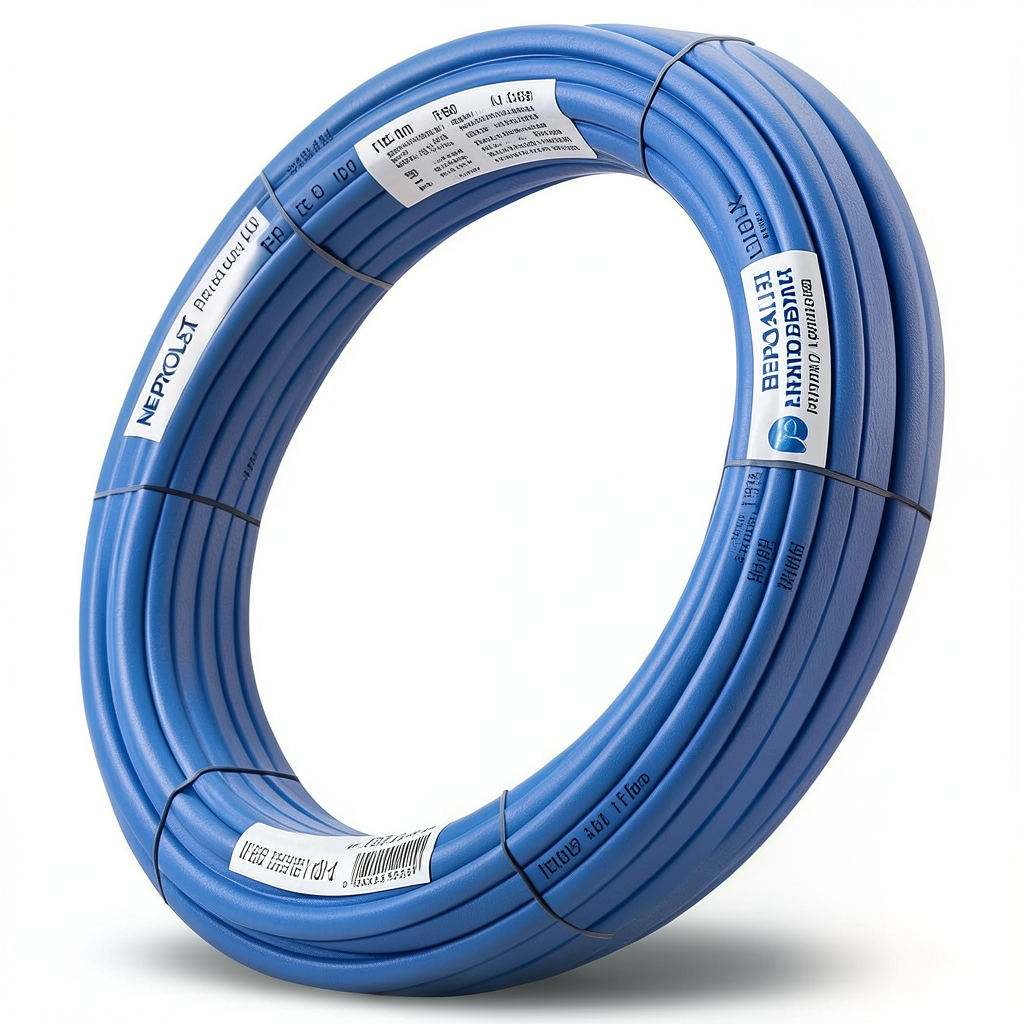 أنابيب HDPE PE 80 ضغط 10 بار قطر خارجي 110 مم سمك 8.1 مم لون أزرق | نيبروبلاست
