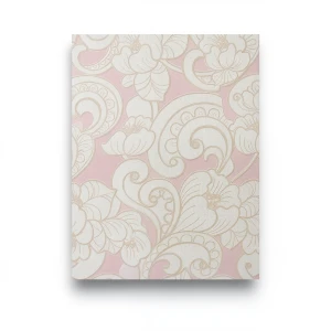Italian Wall Covering 10m x 0.73m Pink with Beige, Model 4223