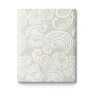 Italian Wall Decoration Floral Wallpaper 10m x 0.73m Pale Green