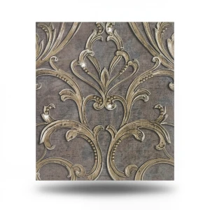 Italian Wallpaper Classic Design 10mx0.70m Dark Beige Color