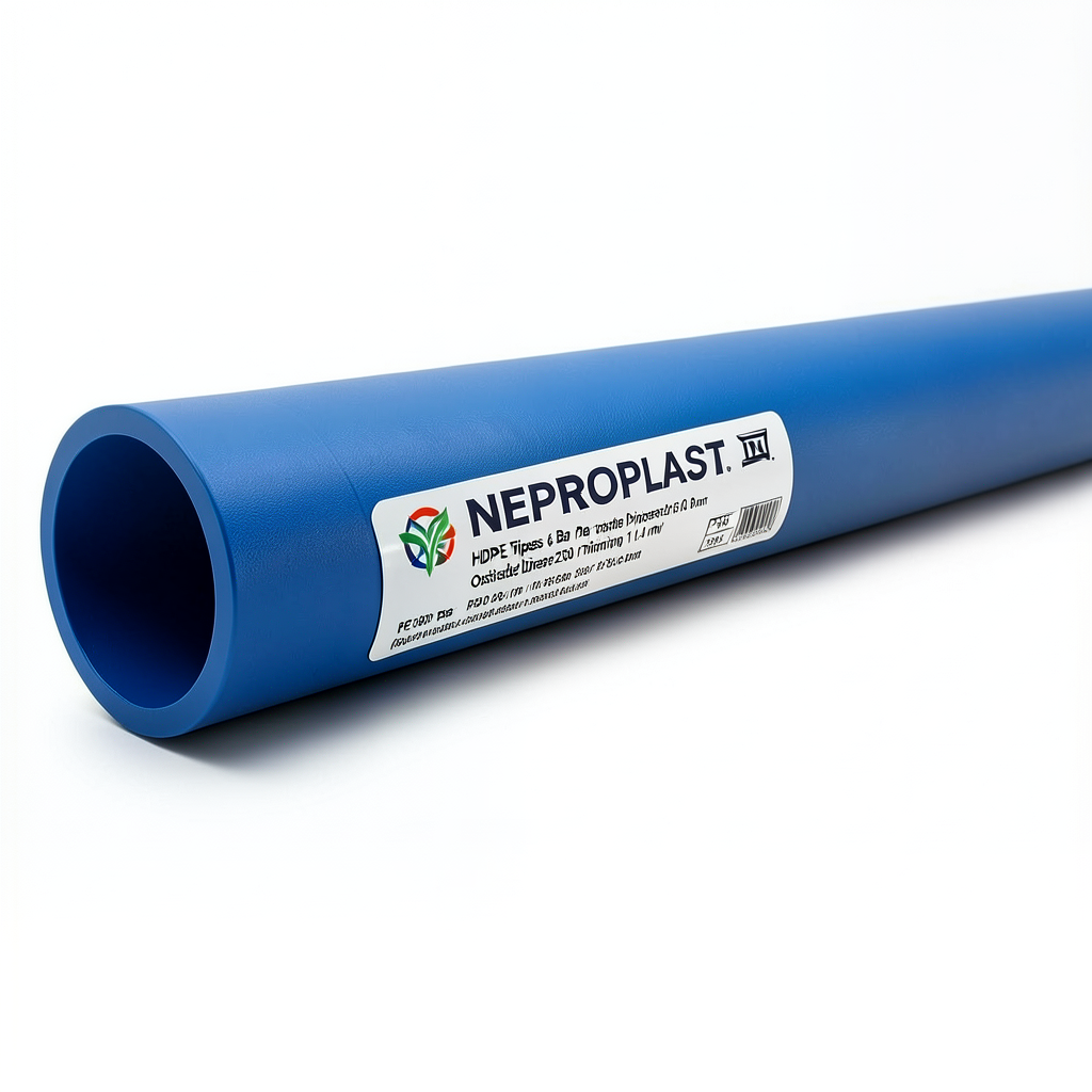 مواسير HDPE PE 80 ضغط 6 بار قطر خارجي 250 مم سمك 11.4 مم لون ازرق | نيبروبلاست