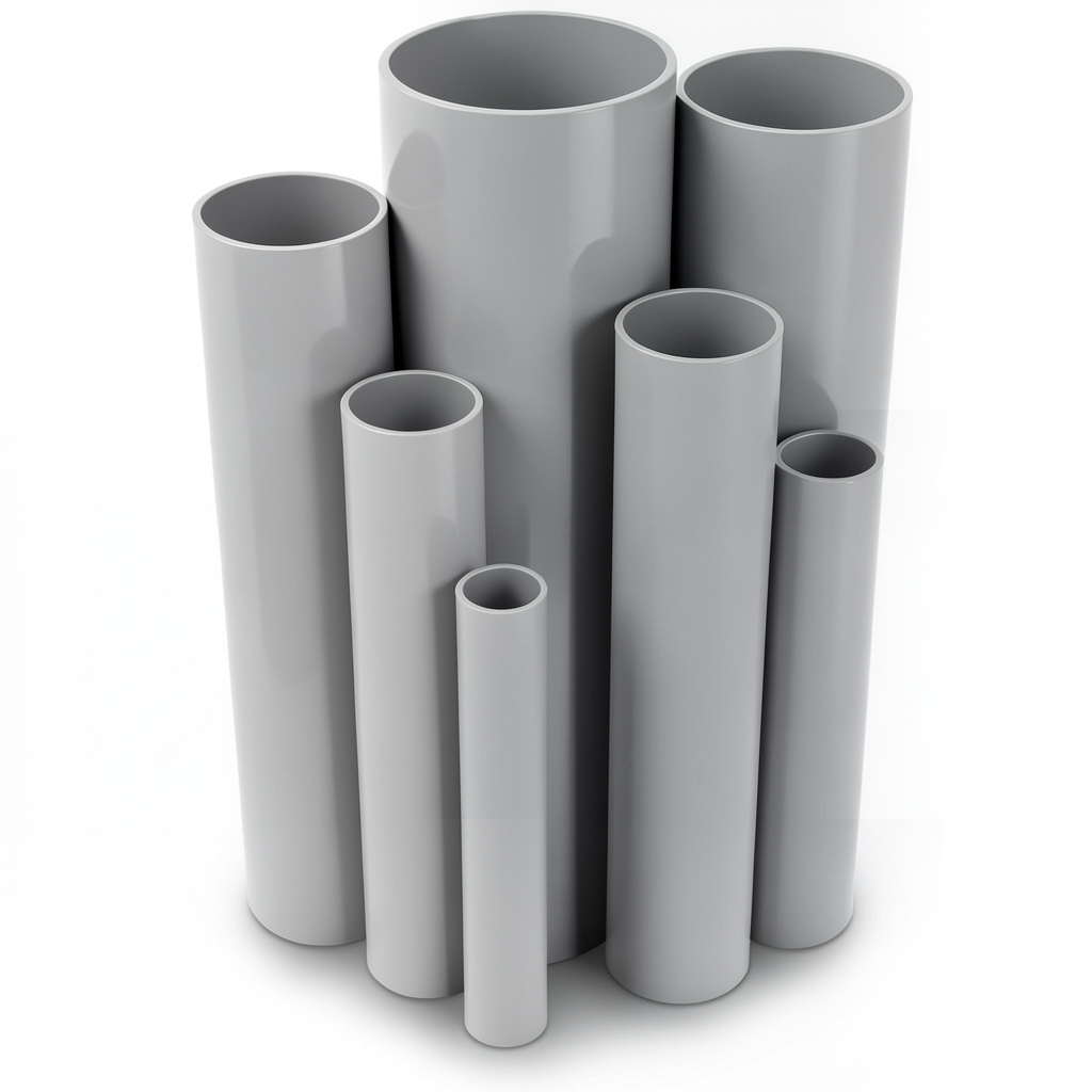 UPVC Pipes Pressure 10/20 Outside Diameter 90 mm Thickness 4.3 mm Gray