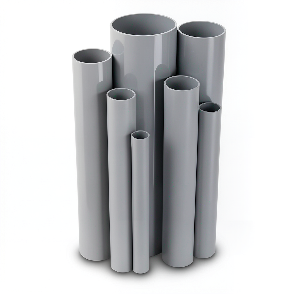 UPVC Pipes Nominal Pressure 10/20 Outside Diameter 160 mm Thickness 7.7 mm Gray