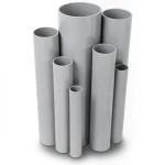 UPVC Pipes Pressure 10/20 Outside Diameter 250 mm Thickness 11.9 mm Gray