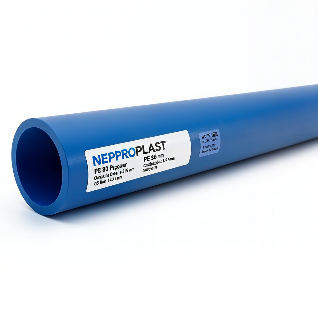 HDPE Pipes PE 80 Pressure 6 Bar Outside Diameter 315 mm Thickness 14.4 mm Blue | NEPROPLAST