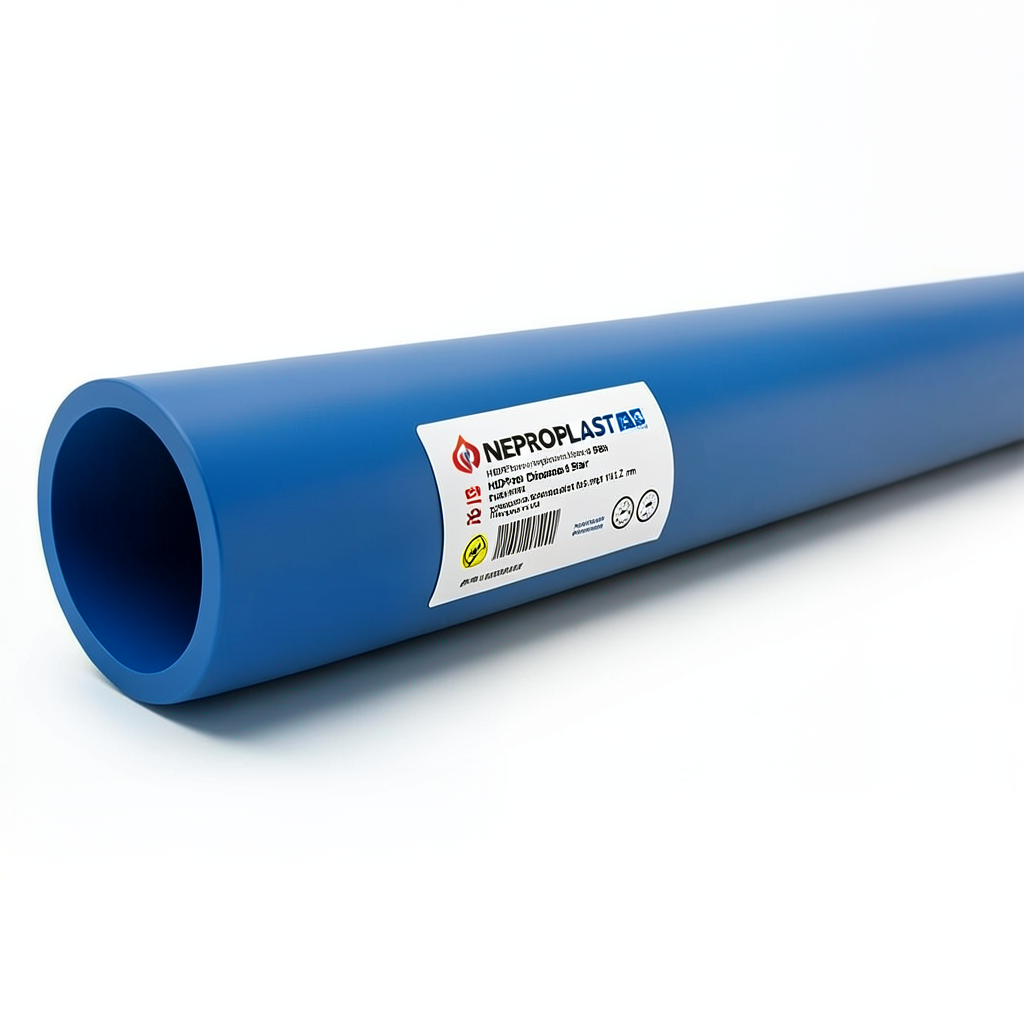 مواسير HDPE PE 80 ضغط 6 بار قطر خارجي 355 مم سمك 16.2 مم لون أزرق | نيبروبلاست