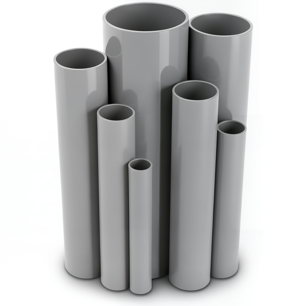 UPVC Pipes Pressure 10/20 Outside Diameter 250 mm Thickness 11.9 mm Gray