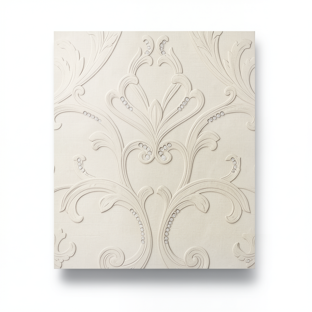 Italian Wallpaper Classic Design Light Beige, Size 10m x 0.70m, Model 14116