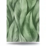 German wavy wallpaper, size 10 m x 0.53 m, green color, model 10148-07