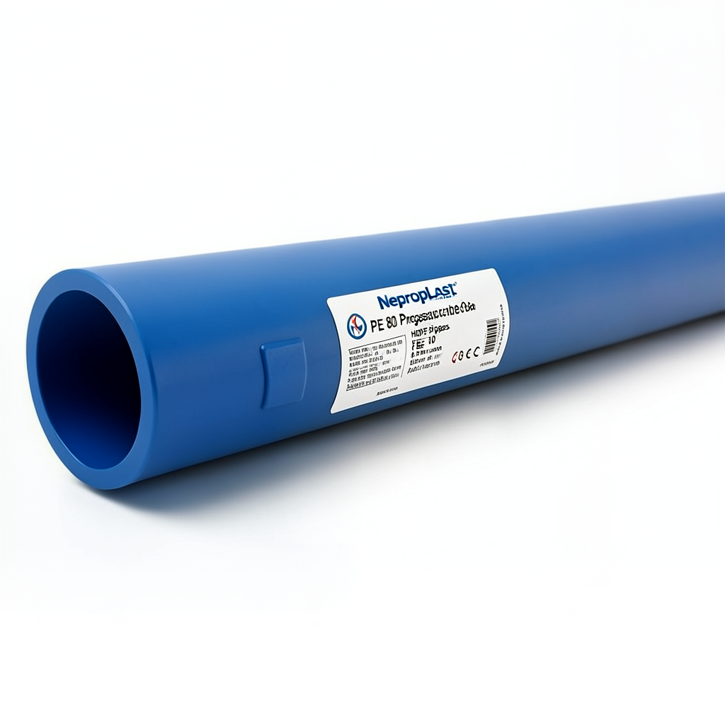 Neproplast HDPE Pipes PE 80 Pressure 6 Bar Outside Diameter 630 mm Thickness 28.7 mm Blue | NEPROPLAST