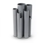 مواسير UPVC ضغط 10/20 قطر خارجي 40 مم سمك 1.9 مم لون رمادي