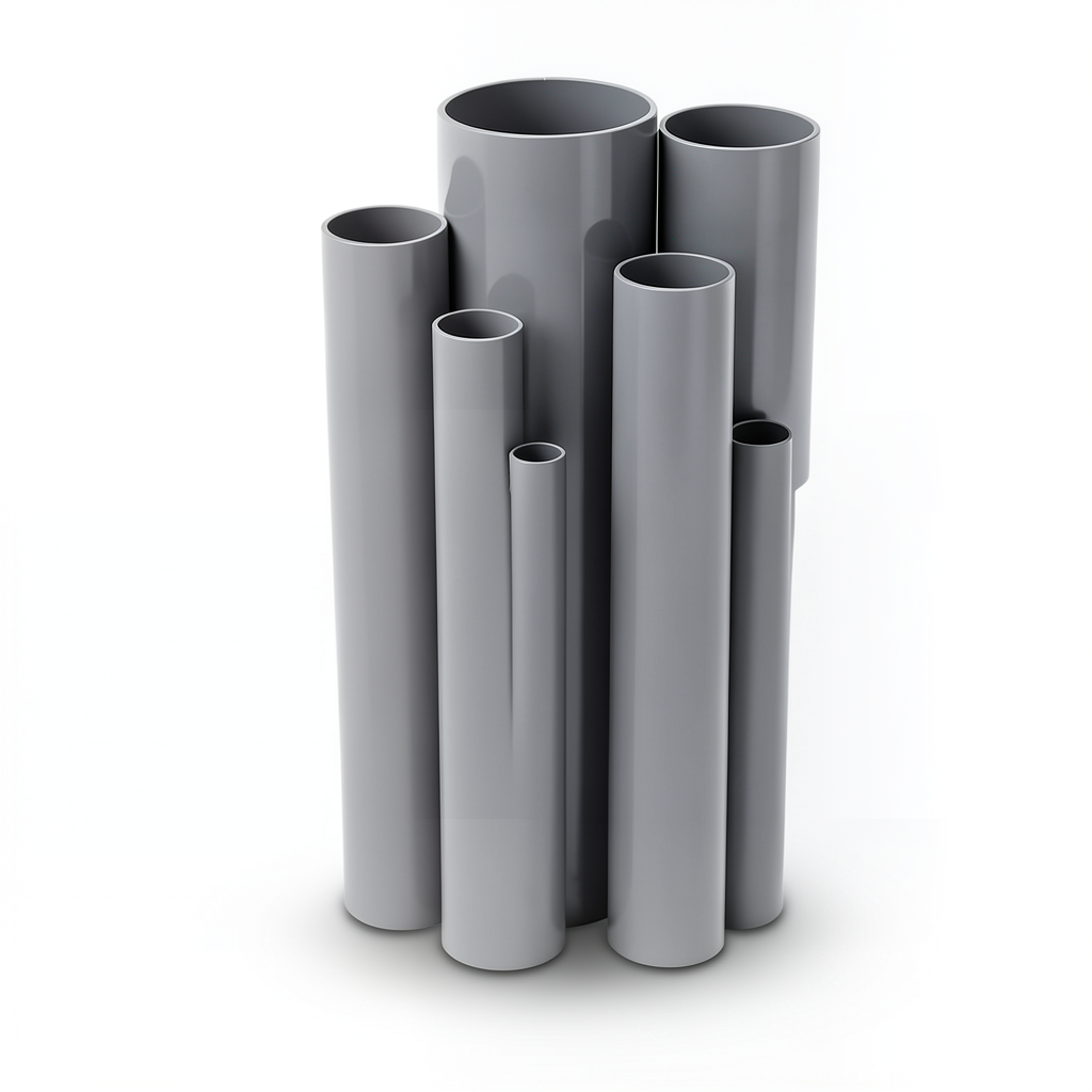 مواسير UPVC ضغط 10/20 قطر خارجي 40 مم سمك 1.9 مم لون رمادي