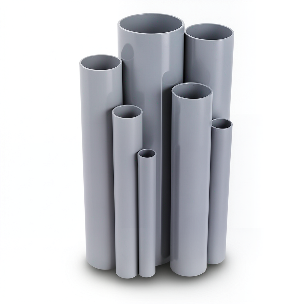 UPVC Pipes Nominal Pressure 10/20 Outside Diameter 125 mm Thickness 6.0 mm Gray