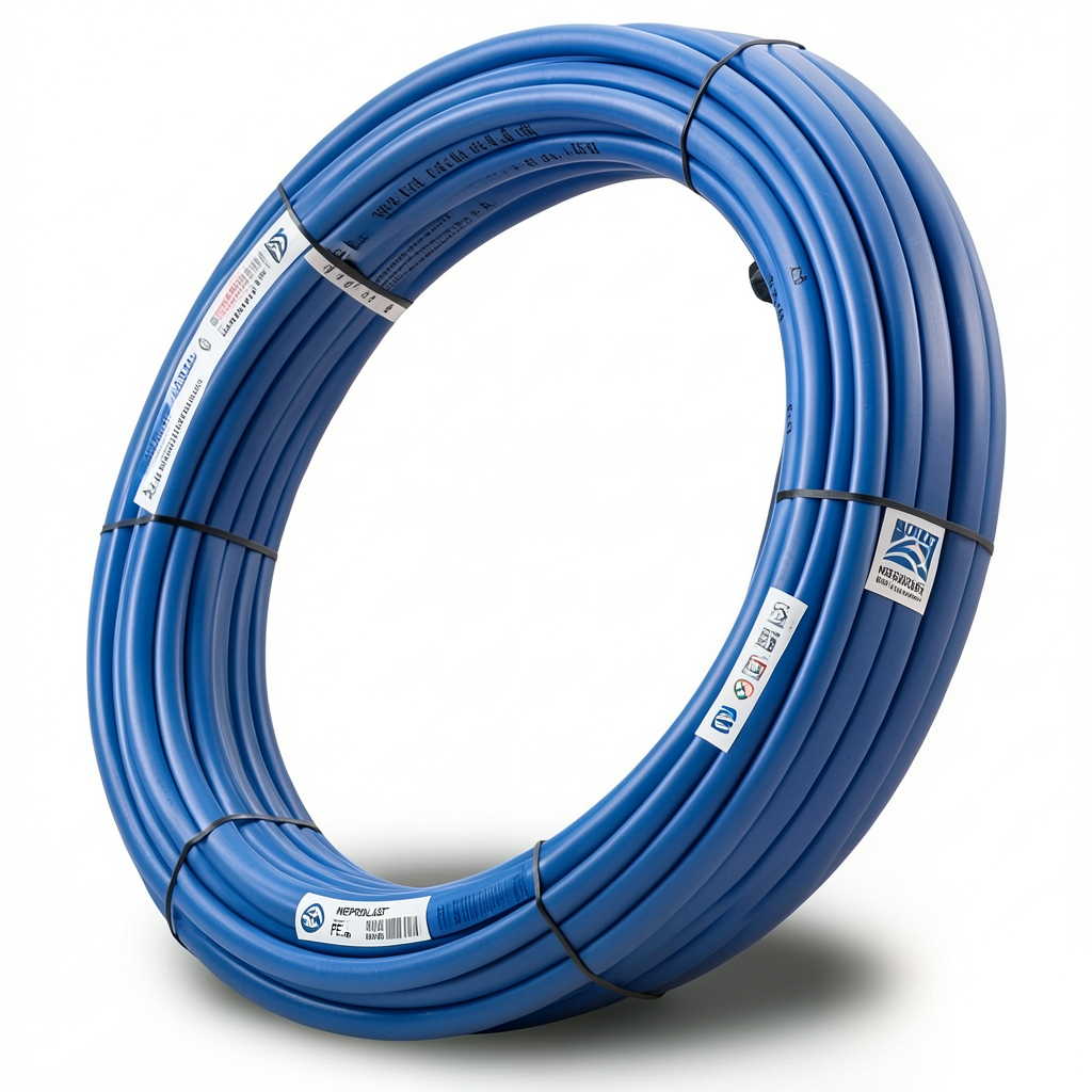 أنابيب HDPE PE 80 ضغط 4 بار قطر خارجي 90 مم سمك 2.8 مم لون أزرق | نيبروبلاست