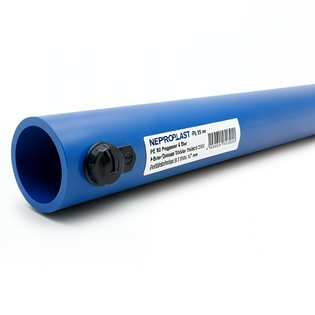 HDPE Pipes PE 80 Pressure 4 Bar Outside Diameter 315 mm Thickness 9.7 mm Blue | NEPROPLAST